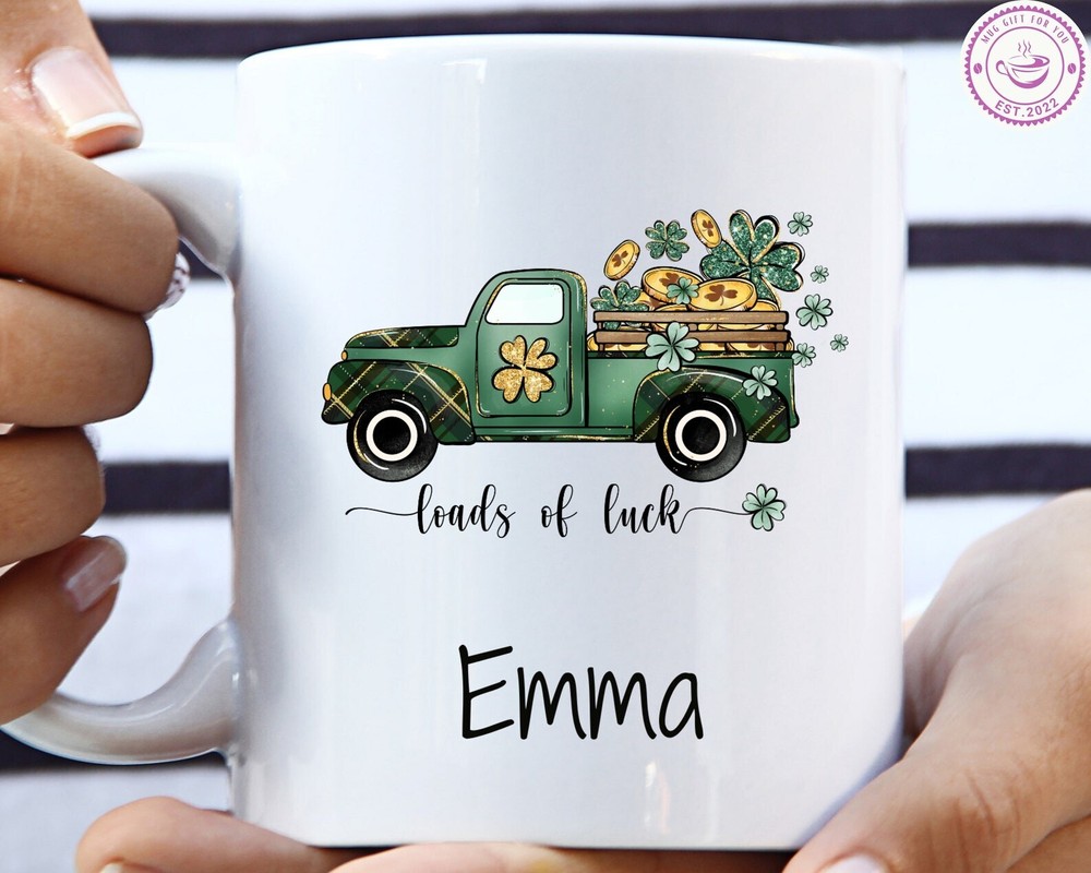 Personalized St Patricks Day Irish Mug - Lucky Shamrock Gift for Him or Her  