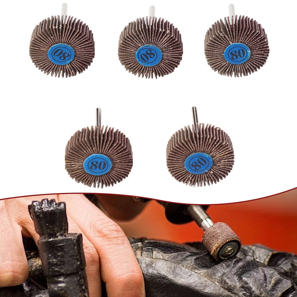 5pcs 1/8 Inch Shank Flap Wheels for Rotary Die Grinder Sanding Disc Set