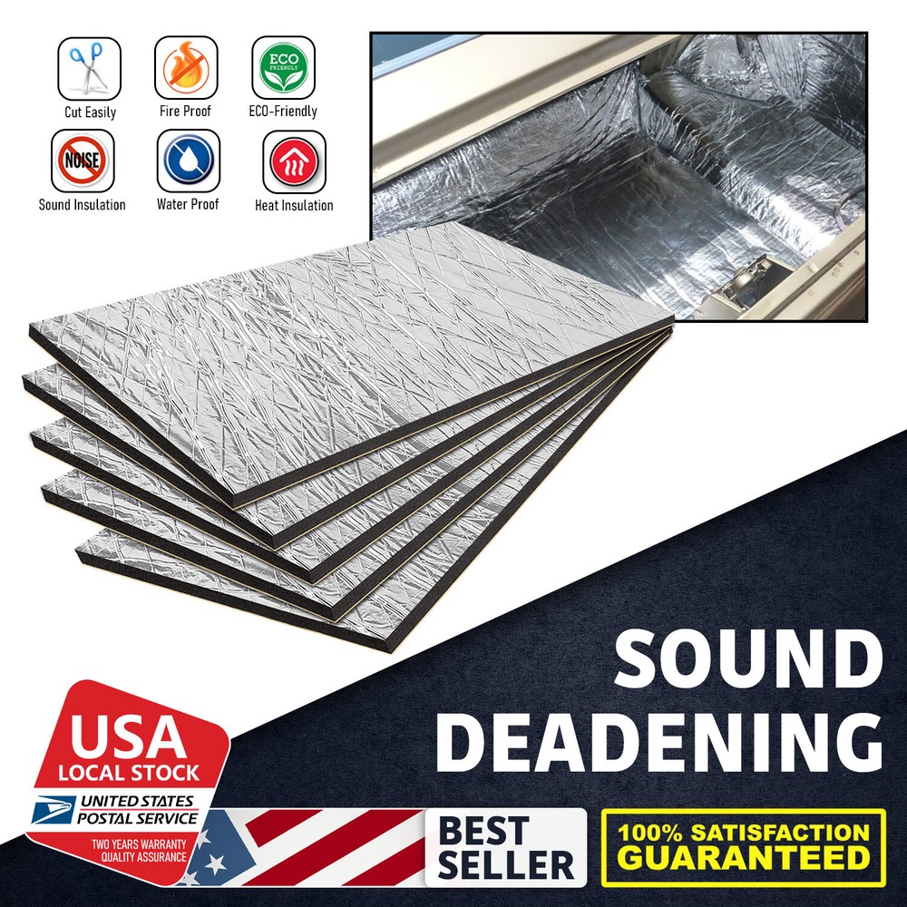 Car & Home Sound Deadener Heat Shield for Firewall, Hood, Floor Insulation Mat