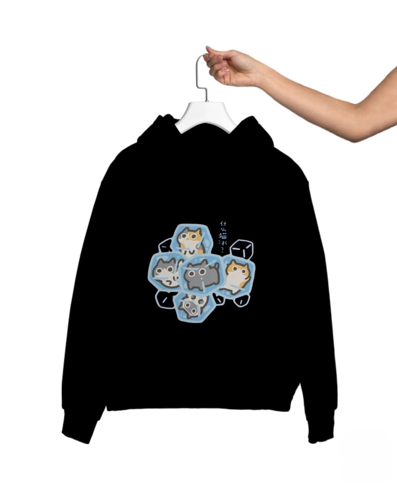 Ice Cat Fun Cartoons Cats Cute Graphic Mens Sweatshirt Hoodie S M L XL 234XL