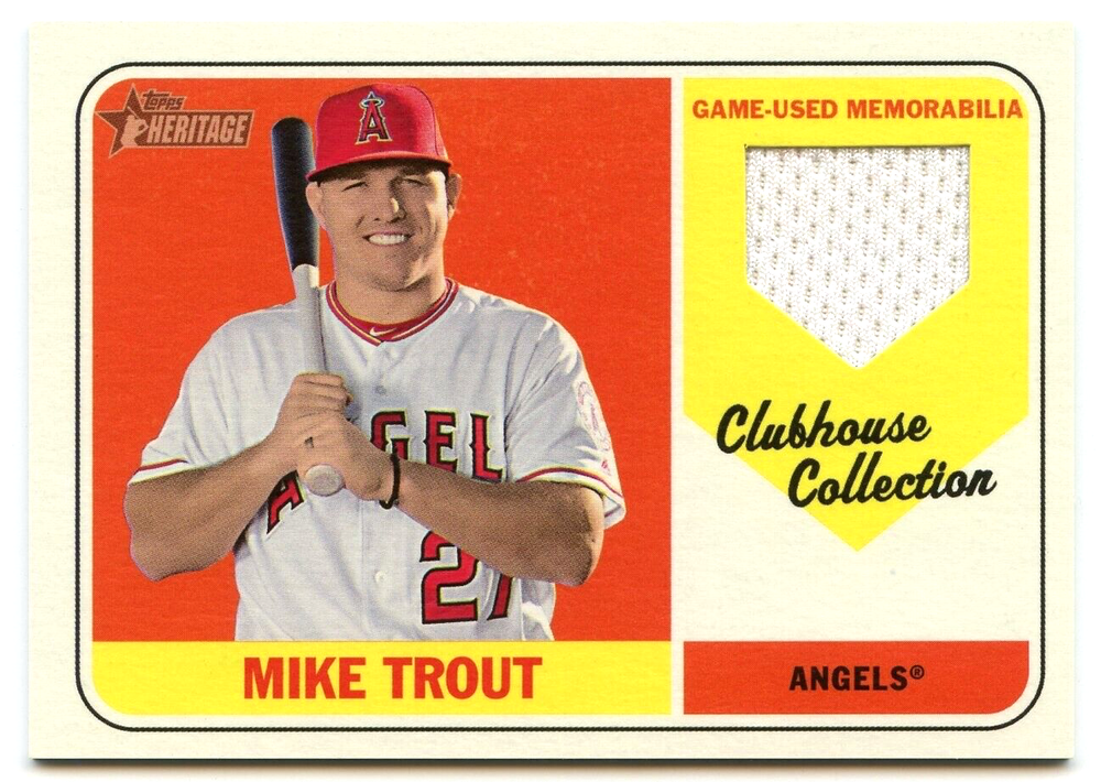 2018 Topps Heritage High Number Clubhouse Collection Mike Trout Relic #CCR-MTR