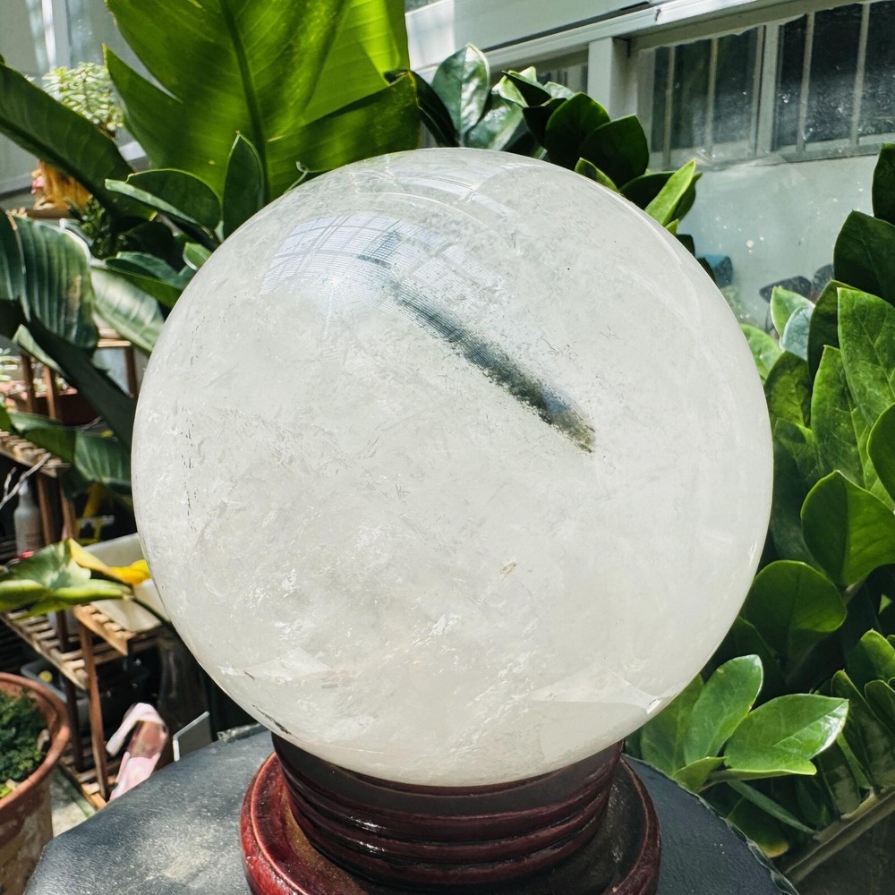 11.52LB Rare Natural  Green Ghost phantom quart ball carved crystal sphere reiki