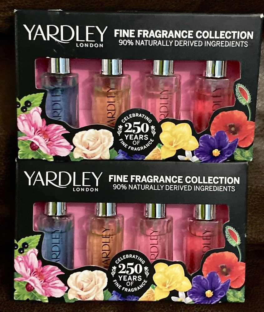 Yardley London Fine Fragrance Collection Set X2. 8-10ML Bottles. Vegan