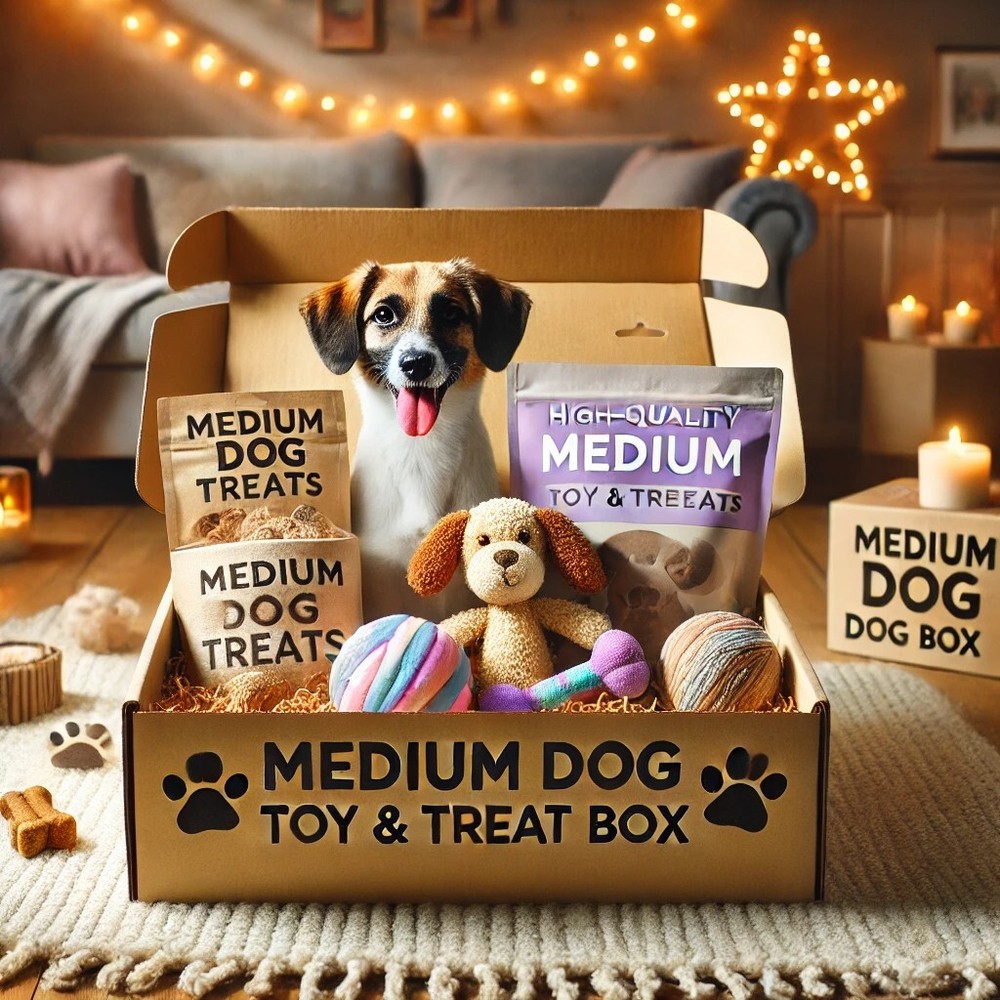 med dog toy and treat box