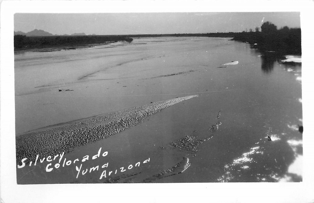 1940s Yuma Arizona Silvery Colorado RPPC Postcard 25-3329