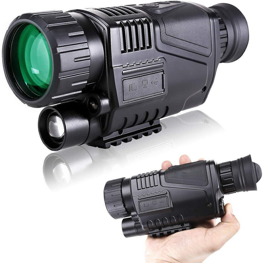 IR Night Vision Scope Monocular  Infrared Hunting Telescope HD Camera 32GB Card