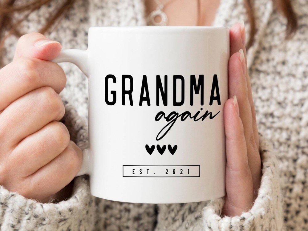 Grandma Again Coffee Mug Pregnancy Announcement Coffee Mug Custom Gift To
