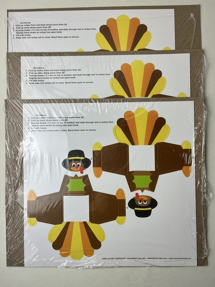 Thanksgiving Turkey Treat Boxes Favors Kids Dinner Table Project Current USA