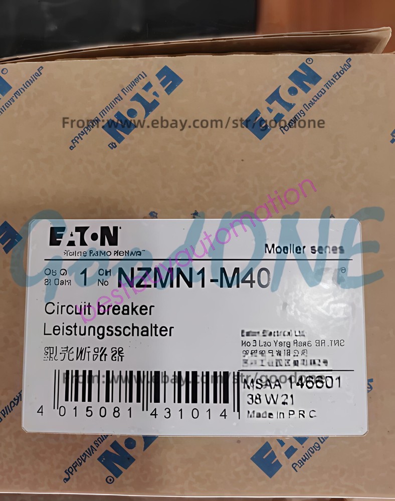 1PC NEW EATON NZMN1-M40 Plastic Casing Circuit Breaker