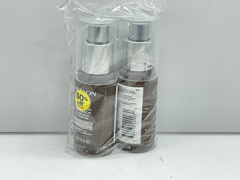 Revlon Illuminance Skin-Caring Foundation with Hyaluronic Acid 2 Pack Shade 617 Ebony