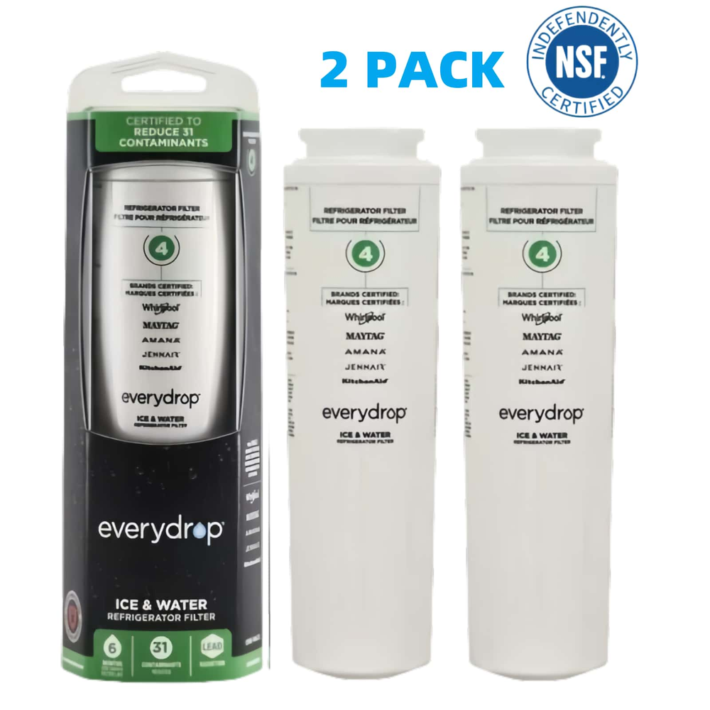 Every D²rop by 2 Pack Ice and Water Refrigerator Filter 4 ED²R4RX²D1 Sealed NEW