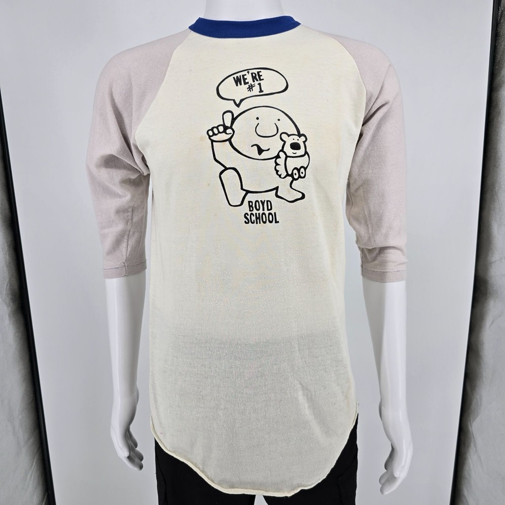 Vintage 1970s Russell Athletic Ziggy Boyd We're #1 Raglan Tee Size M