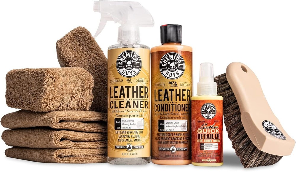 Leather Cleaner and Conditioner Detailing Kit