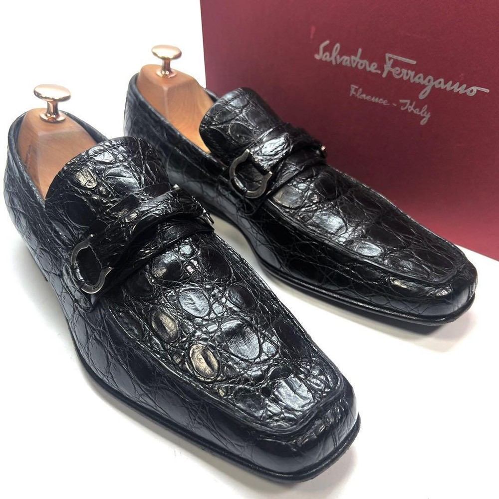 Men 7.0US Salvatore Ferragamo Real Crocodile Loafers