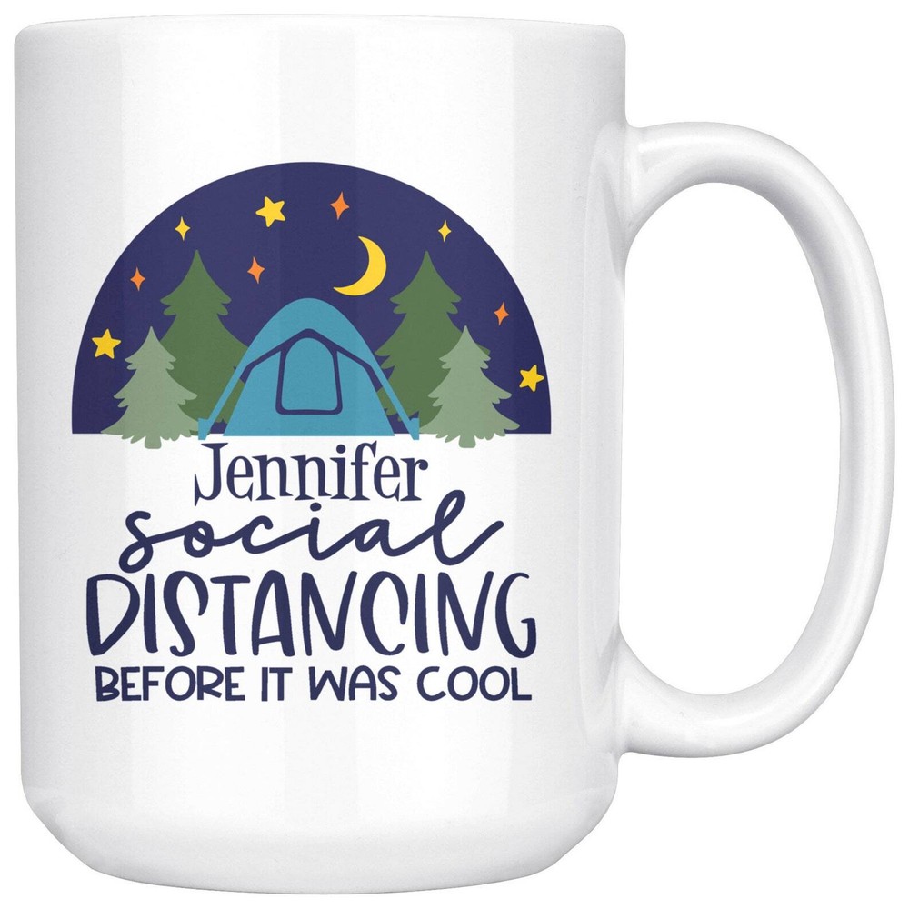 Personalized Camping Mug Social Distancing Before It Was Cool Camping Gift For
