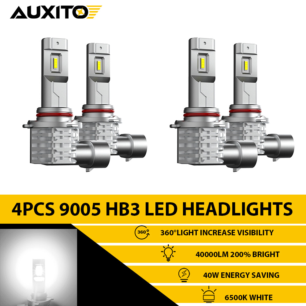 9005 LED Headlight Bulbs White 6500K 40000LM High/Low Beam For CHEVY GMC FORD 4X