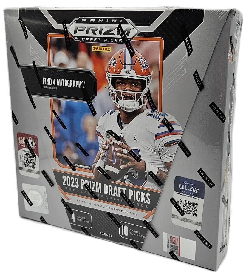 2023 Panini Prizm Draft Picks Football Factory Sealed Hobby Box 4 Autographs!