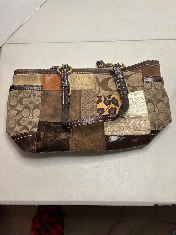 Coach Multicolor Canvas Leather Crossbody Handbag Stylish & Functional  