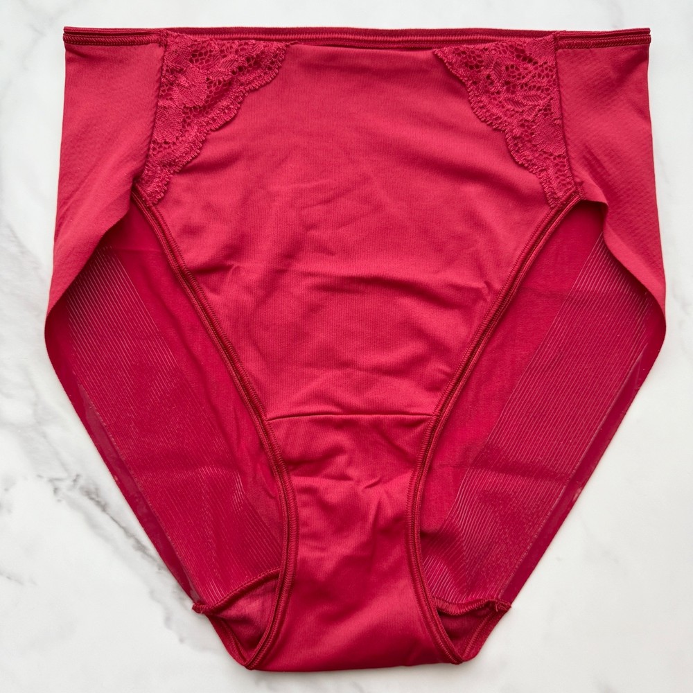 Soma Vanishing Tummy With Lace High-Leg Brief Panty Paint The Town Red S/M/L/XL