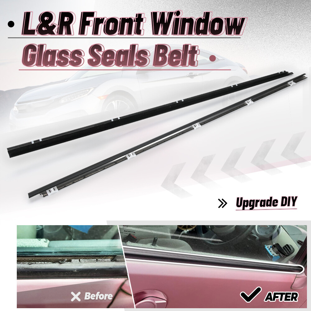RH & LH Set Window Door Molding Outer For Honda Civic 2Dr Coupe 93-95 Hatchback