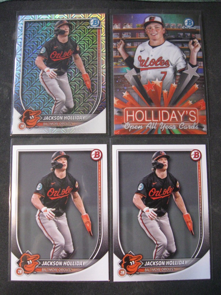 Jackson Holliday 2025 Bowman Chrome 4-Card Mega Box Mojo Hobby Stars Lot