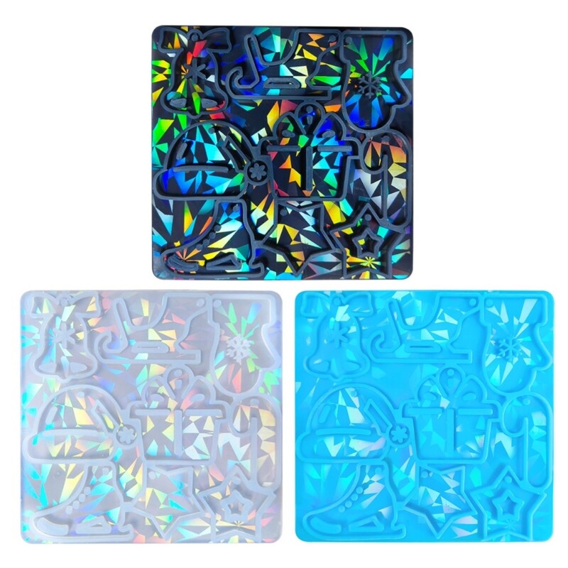 DIY Resin Mold Holographic Christmas Hat Resin Mold for Display Sled Skates Mold