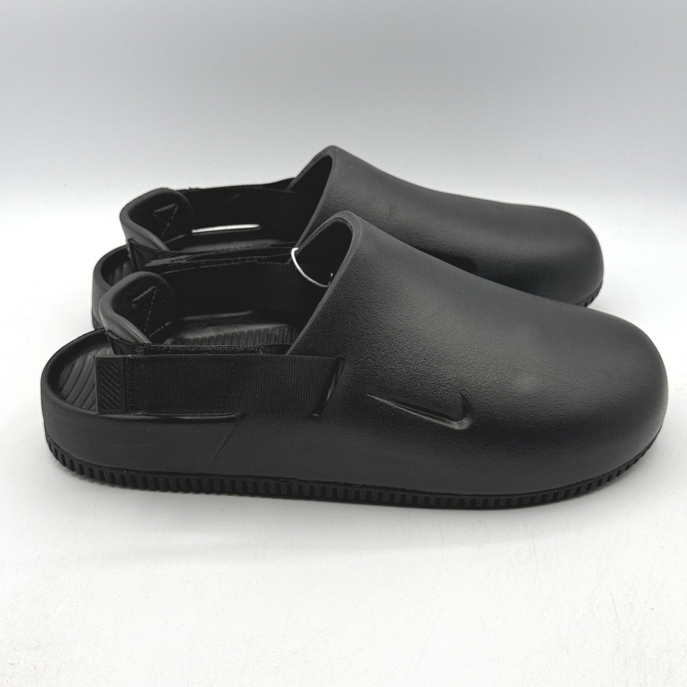 Nike Calm Mule Men 11 Black Slip On Adjustable Strap Clog FD5130-001