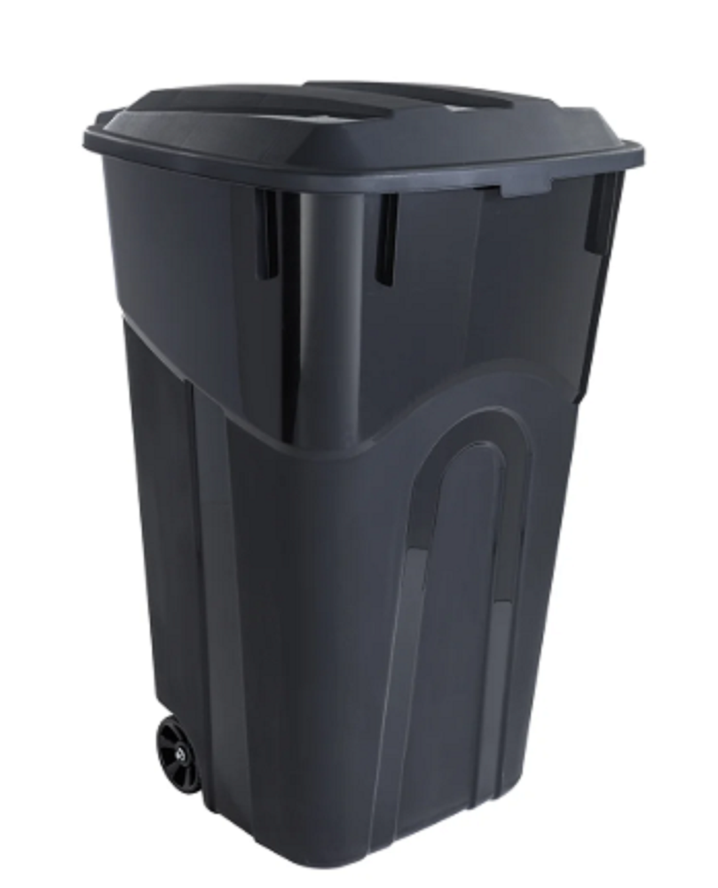 Hyper Tough 32 Gallon Wheeled Heavy Duty Plastic Garbage Can,Black