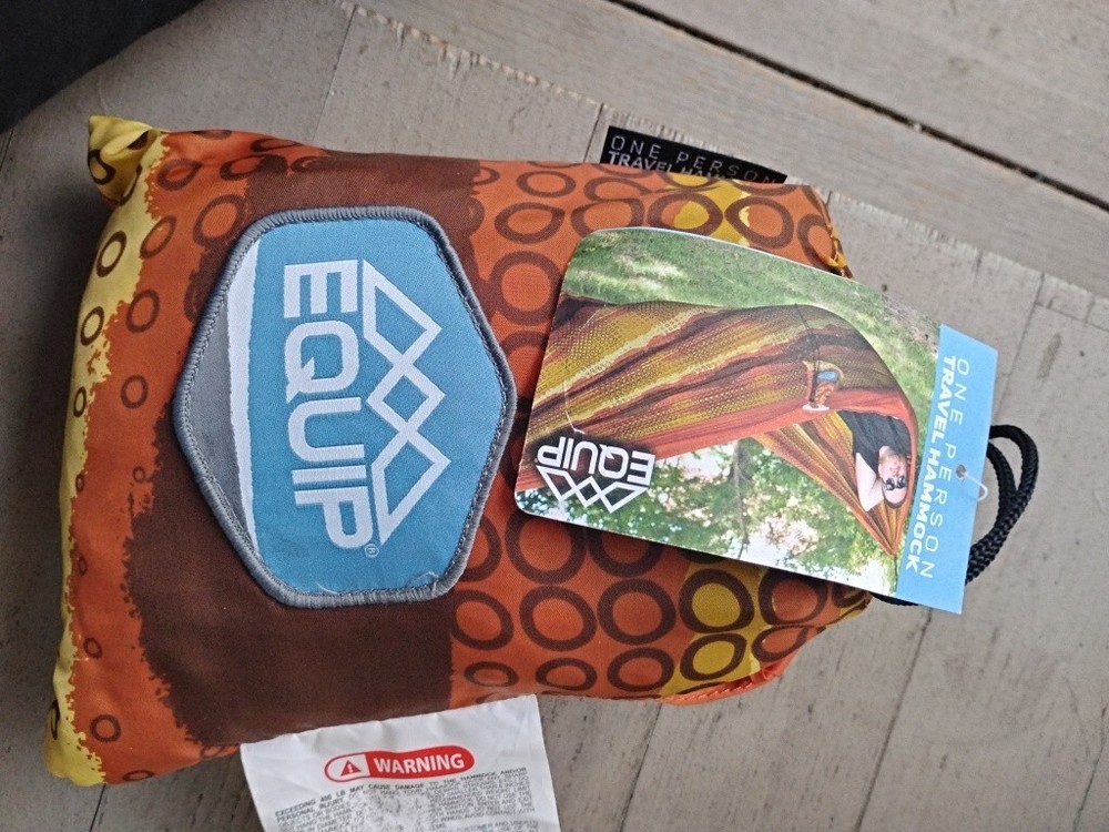 Equip One Person Nylon Portable Camping Travel Hammock Orange Rust Gaming Skin