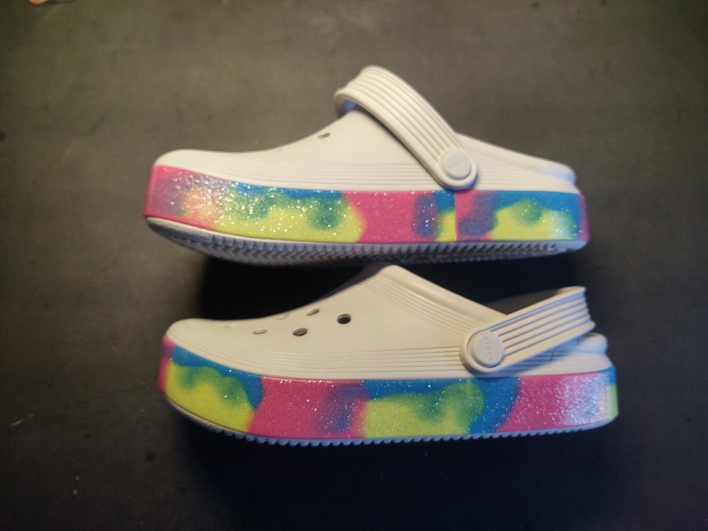 Crocs Off Court Glitter Band Clog Size J2 