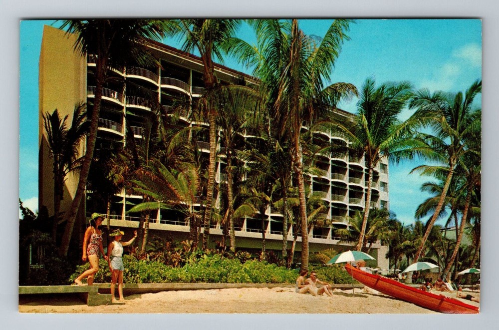 Waikiki HI-Hawaii, Surf Rider Hotel, On The Beach, Vintage Postcard