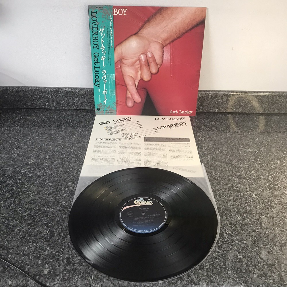 LP VINYL LOVERBOY ALBUM GET LUCKY 25·3P-333 JAPAN 1ST PRESS NEAR MINT COPY SUPER
