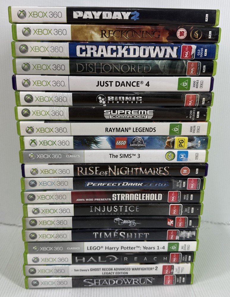 Bulk Bundle X 20 Microsoft Xbox 360 Games Bundle Manual PAL Injustice Halo Lego