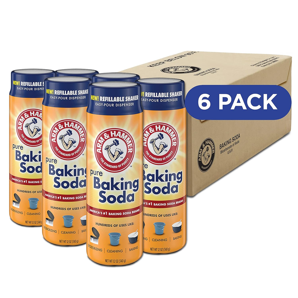 Pure Baking Soda Shaker - 12 Oz - (Pack of 6)