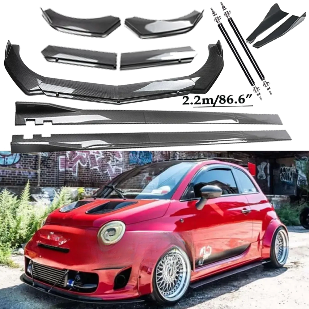 Nissan R35 GT-R Carbon Fiber Front Lip Spoiler Side Skirt Body Kit