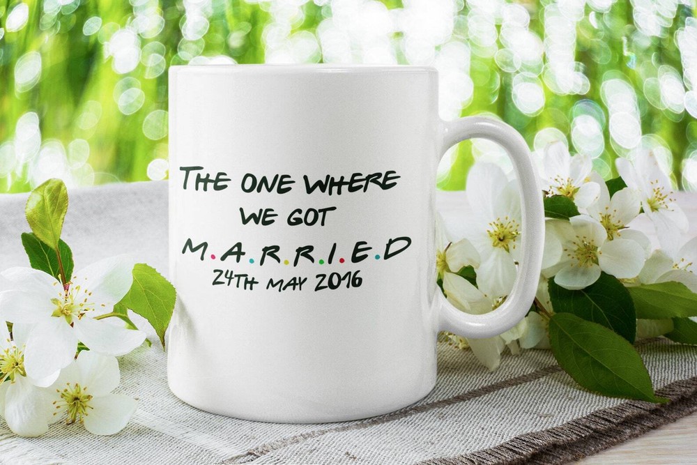 Wedding Anniversary Mug For Friends Personalised Wedding Anniversary Mug Bride