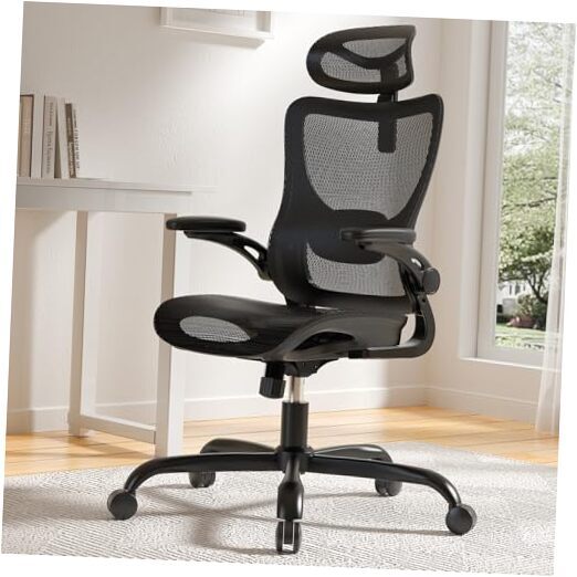 Ergonomic Mesh Office Chair High Back Home Office Desk Chair With Headrest