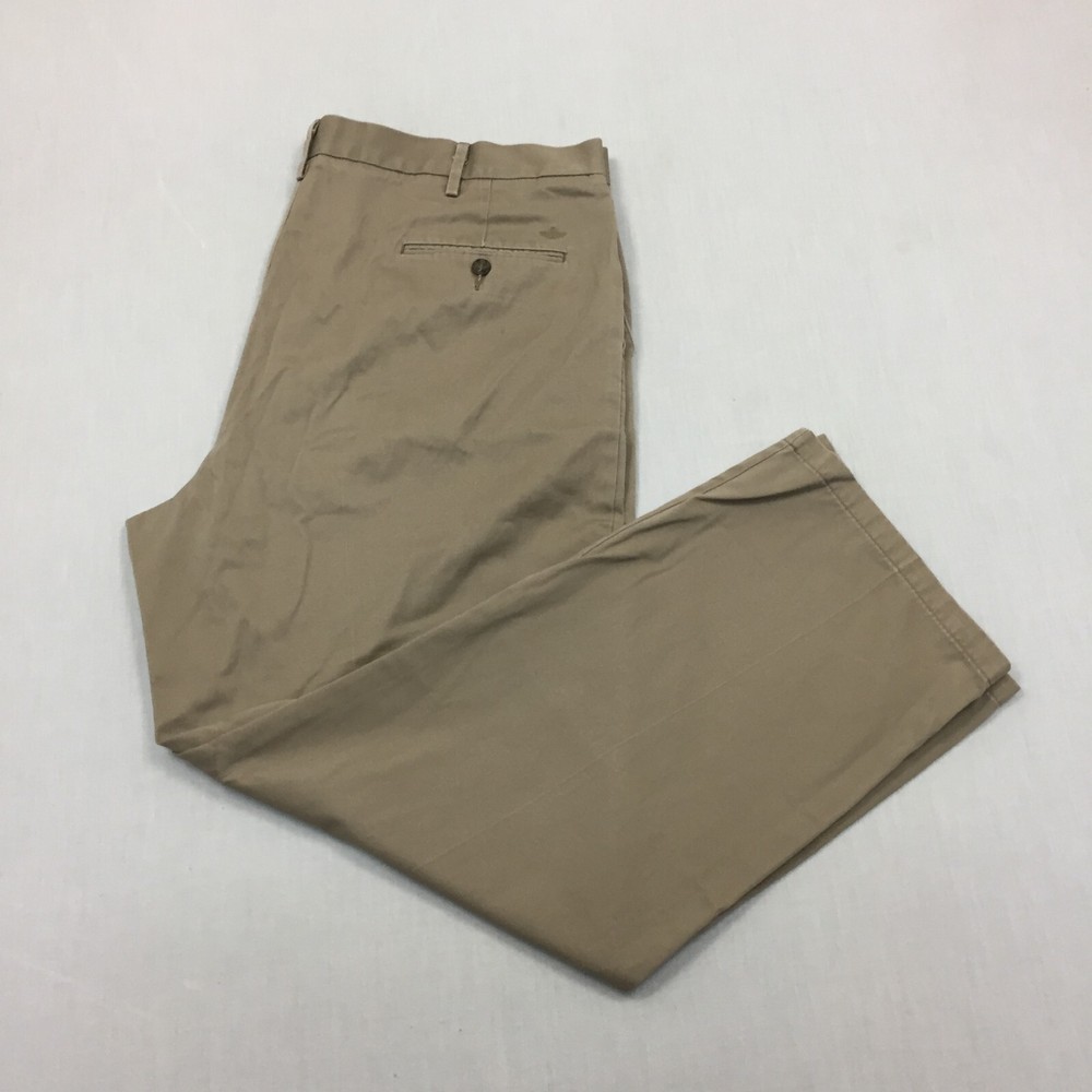 Dockers Chino Trousers Cotton Pants Straight Fit Mens Size 42W 30L Beige