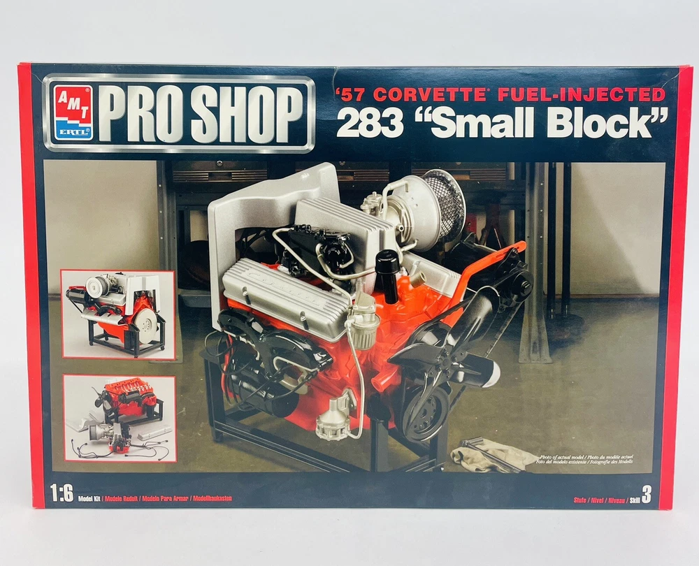 AMT Pro Shop 1957 Chevy Corvette Fuel Injected 283 Small Block Engine Kit 1 6