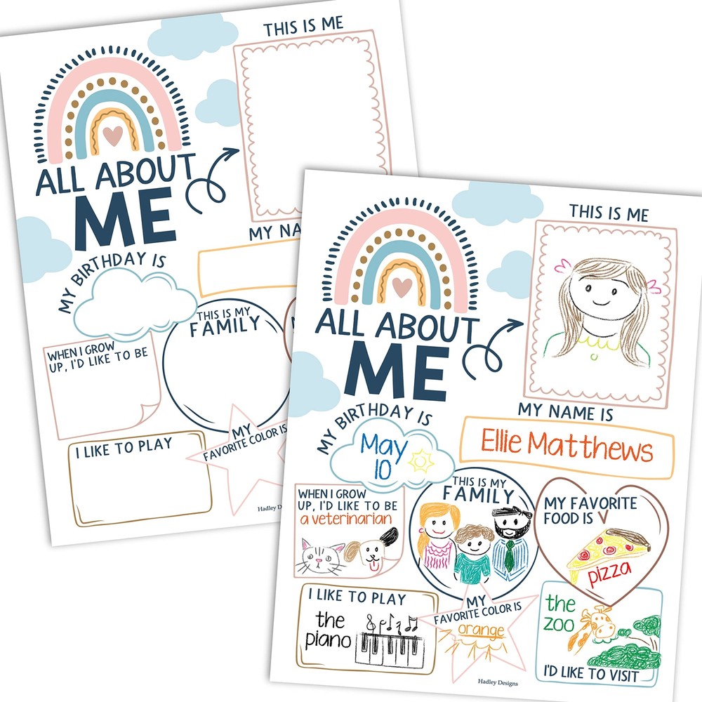 20 Boho Read All About Me Posters For Elementary School Posters - All About M...
