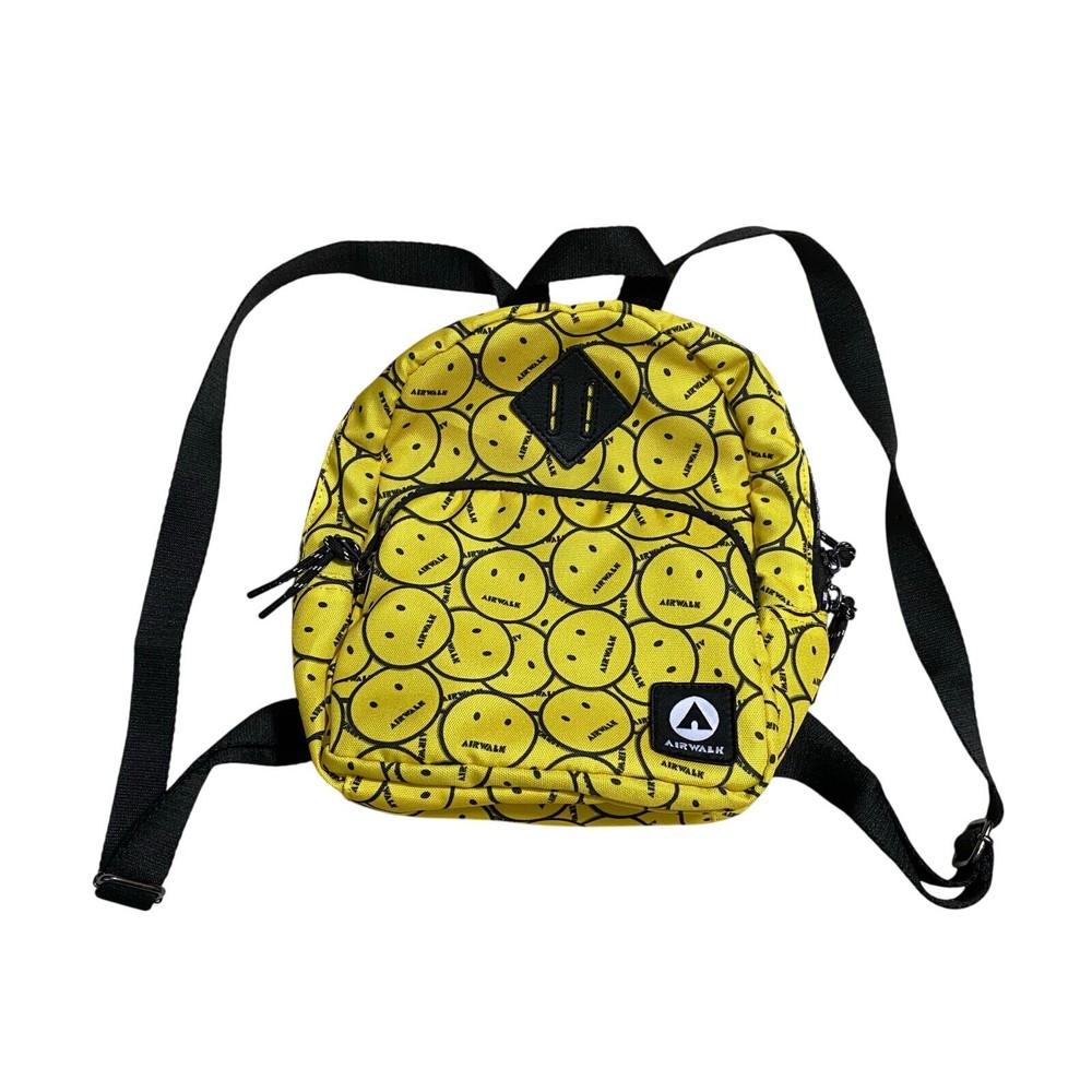 Airwalk Unisex Mini 10 Backpack in Cheerful Smiley Yellow