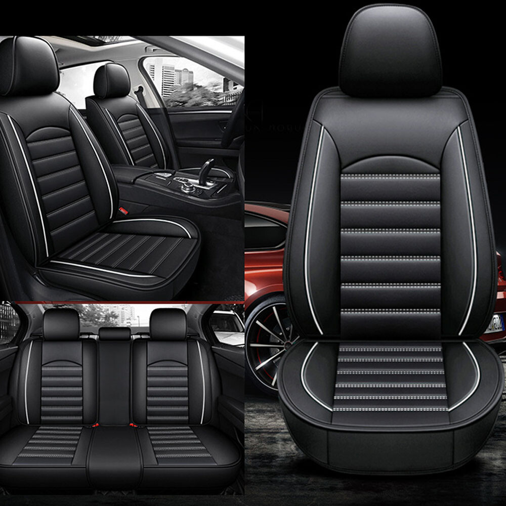 For Chevrolet Car Seat Covers Front Rear Protector Full Set Leather Universal US