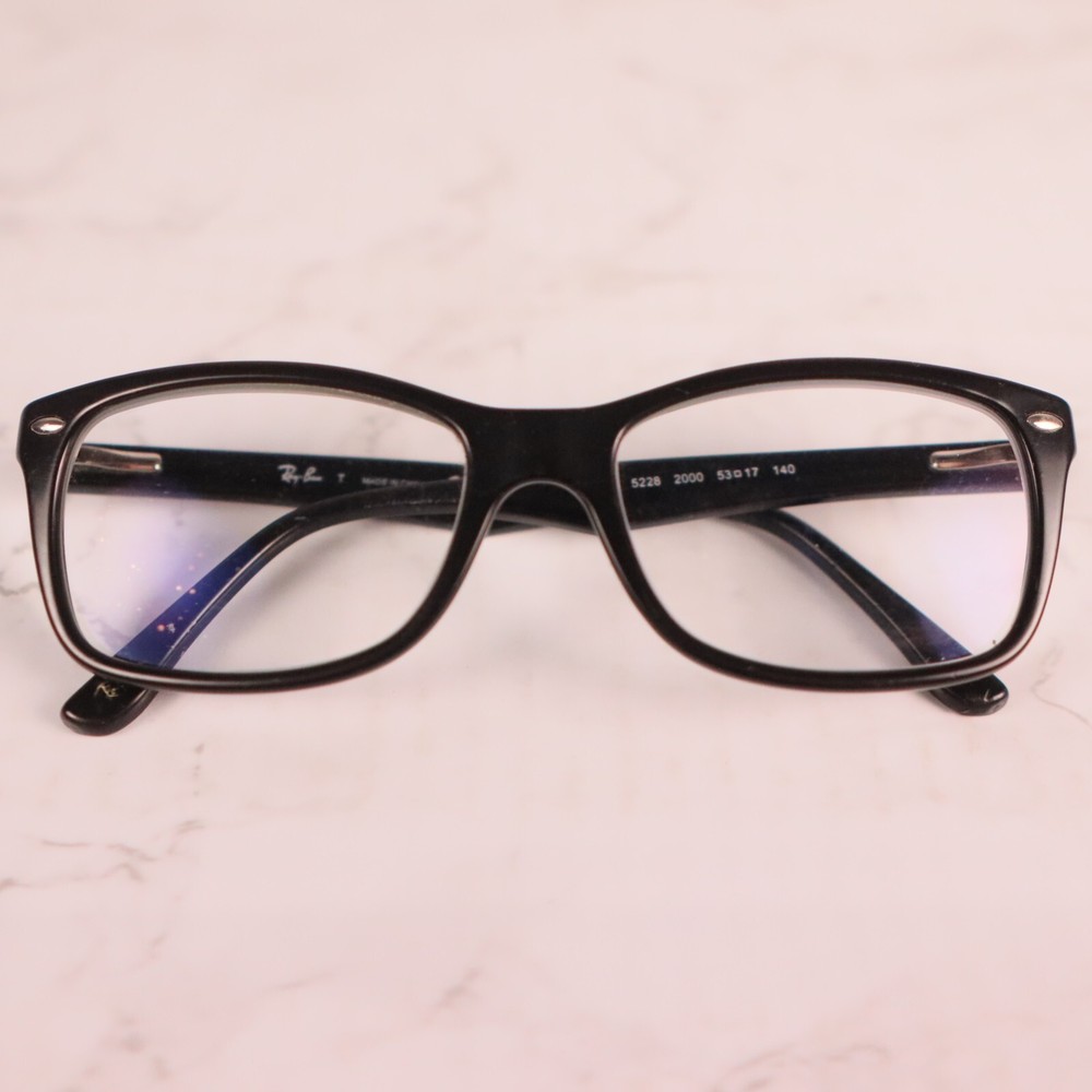 Ray-Ban RB 5228 2000 Polished Black Square Full Rim Eyeglasses FRAMES ONLY