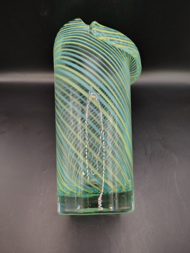 Murano Green Stripe Elixir Glass