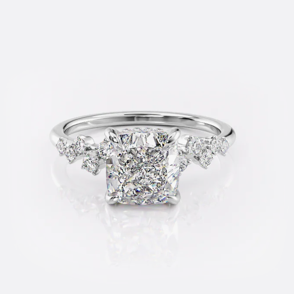 IGI 1.25 Ct Cushion Cut Lab Grown Diamond Ring 950 Platinum Black Friday sale