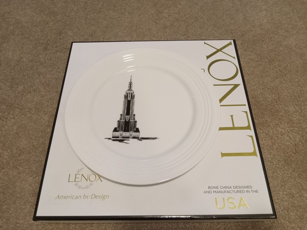 Lenox Fine Bone China Empire State Building 9.5-Inch Plate