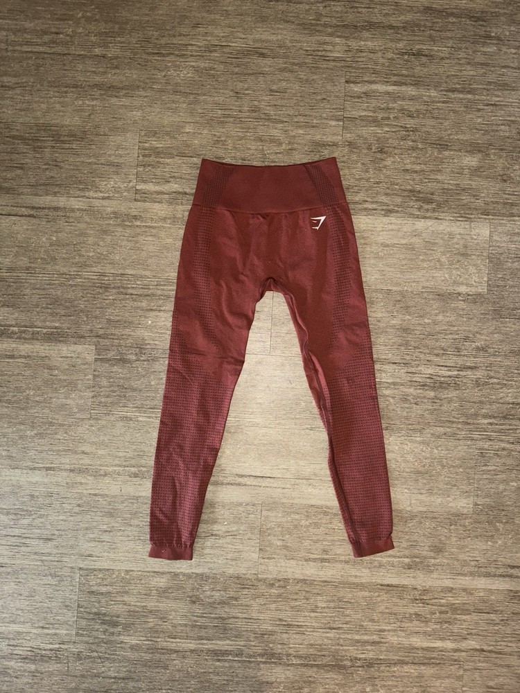 Gymshark Vital Seamless Leggings Brick Red Marl Size Small