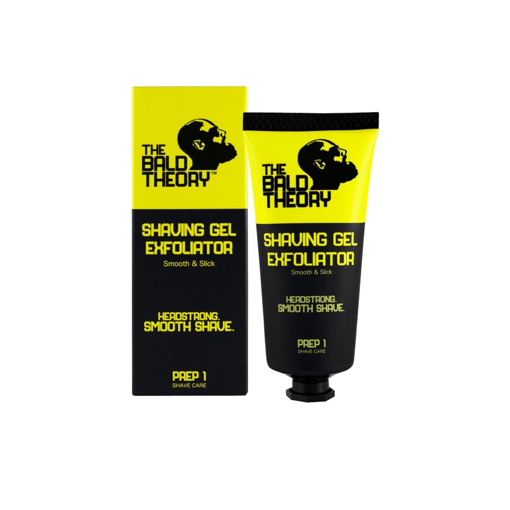 The Bald Theory Shaving Gel Exfoliator, Premium Gel, Hyaluronic Acid - Hydration