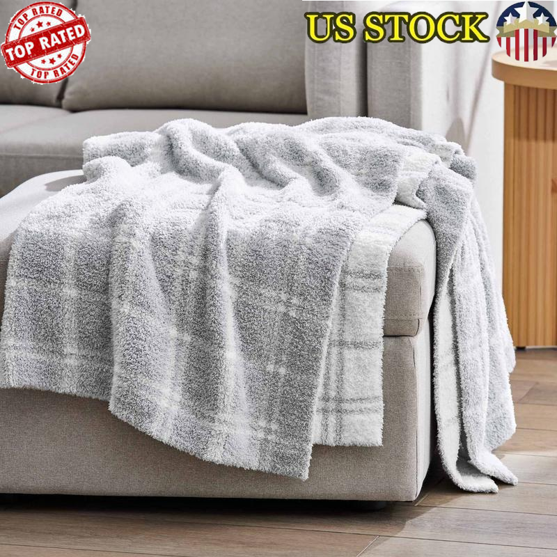Cozy Knit Throw Blanket Machine Washable Bedroom Bedding 50'' x 72