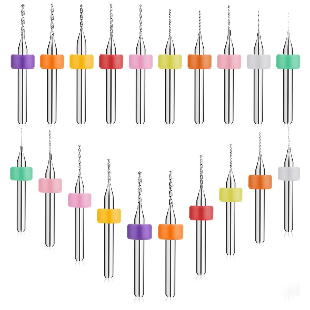 20 Pcs Micro Drill Bit Set 0.3-1.2mm Bits Tungsten Steel PCB...